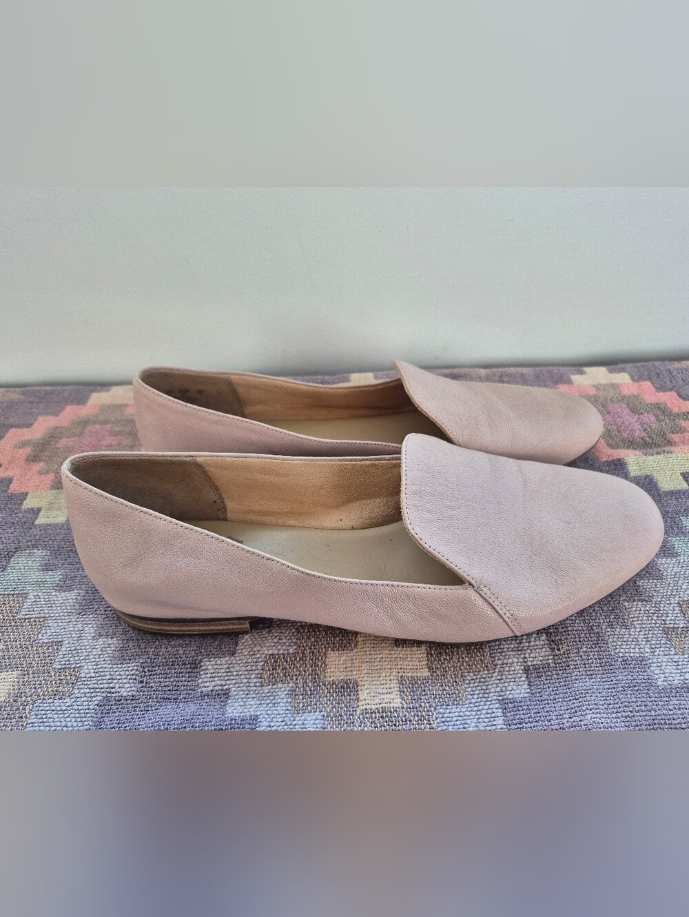 Naturalizer Emilime Leather Flats Soft Pink Size 8 W